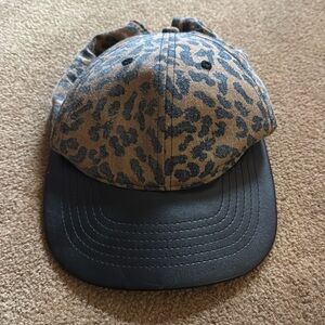 Free People leopard 6 panel hat